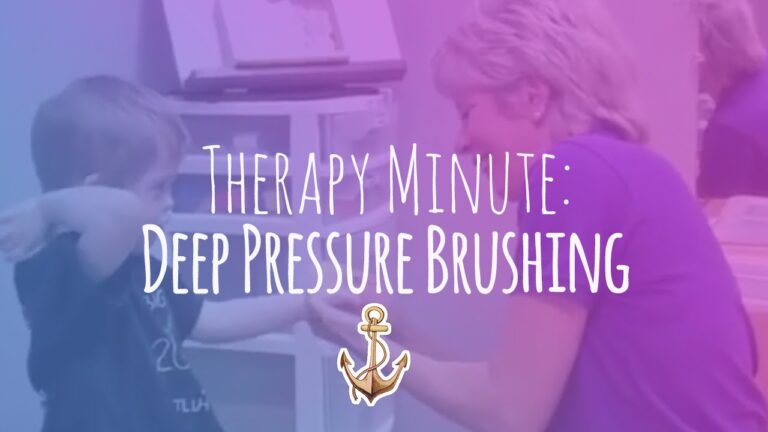 Therapy Minute: Deep Pressure Brushing