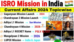 ISRO Mission in India 2024 | Gaganyaan | Space Mission 2024 | Science and Tech Current Affairs 2024